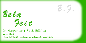 bela feit business card